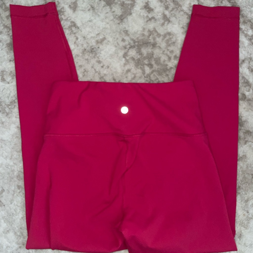 90 Degree - “Squat Proof” High-Waist Dark Pink Leggings - Picture 3 of 3